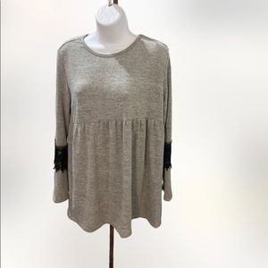 Vonda Long Sleeve Soft‎ Tunic Top Women Size XL